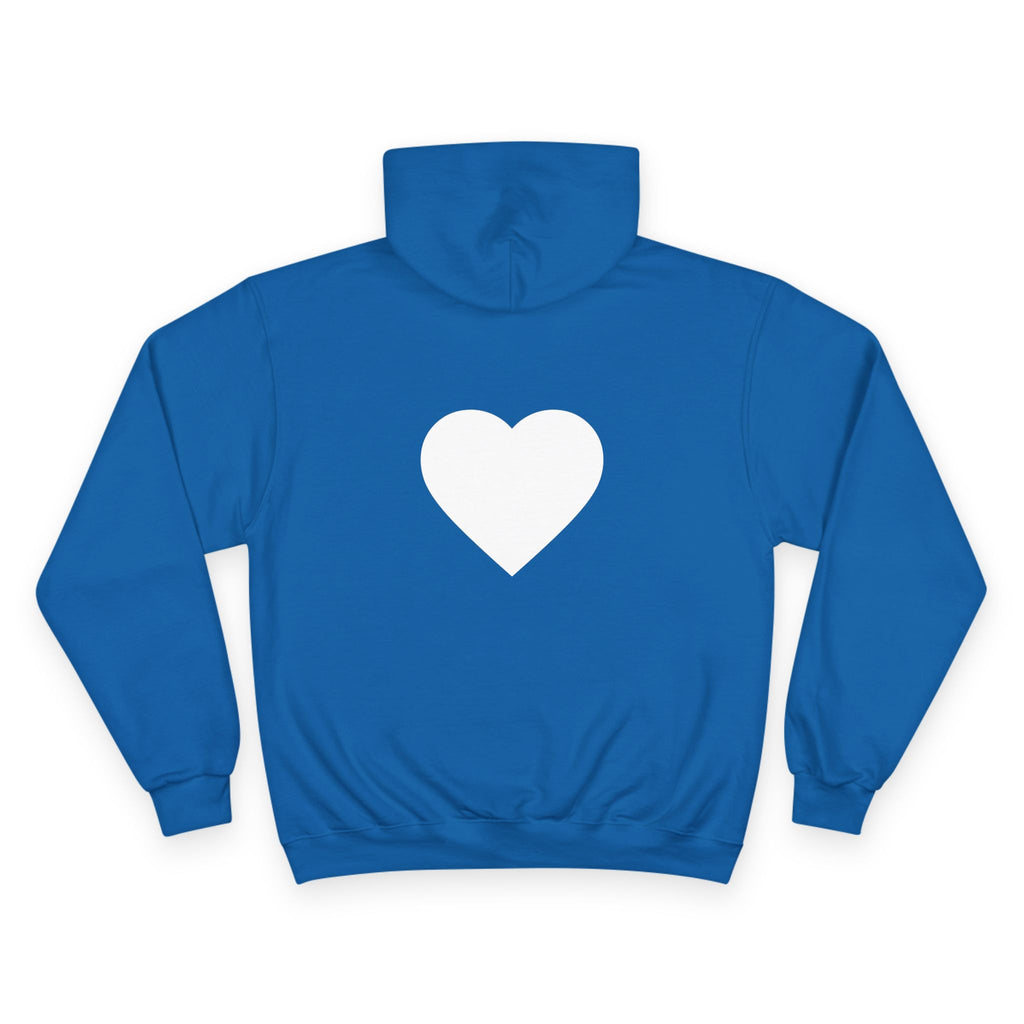 Champion Hoodie — 'Joy in the Chaos' Minimal Heart Graphic Hoodie
