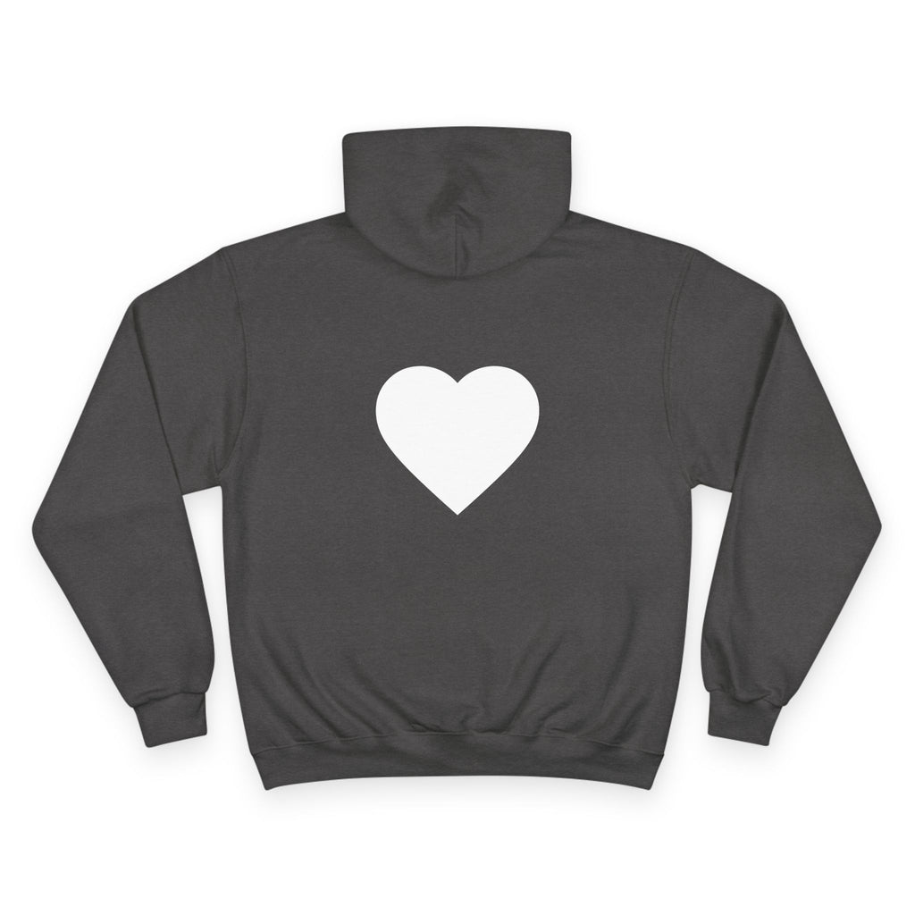 Champion Hoodie — 'Joy in the Chaos' Minimal Heart Graphic Hoodie