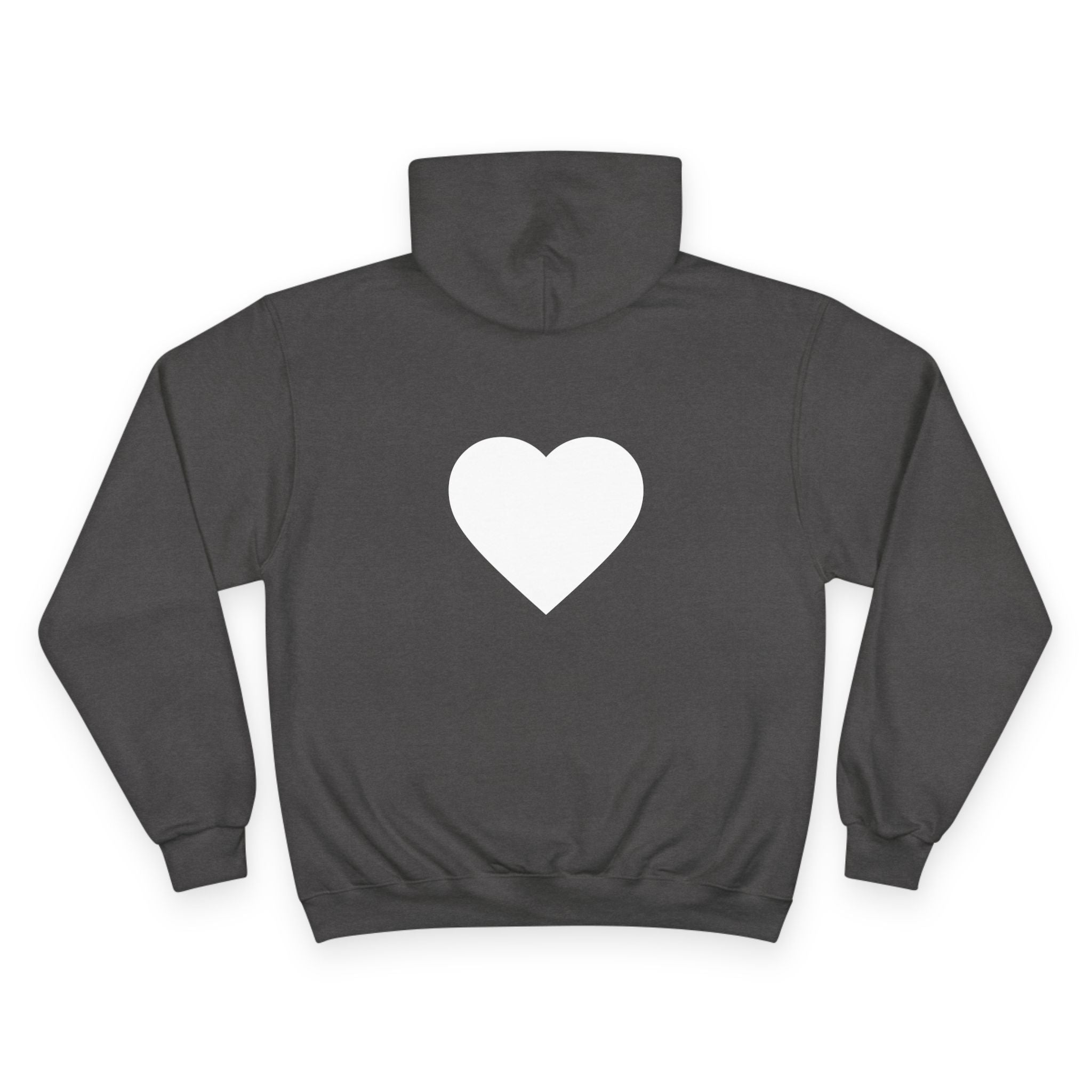 Champion Hoodie — 'Joy in the Chaos' Minimal Heart Graphic Hoodie