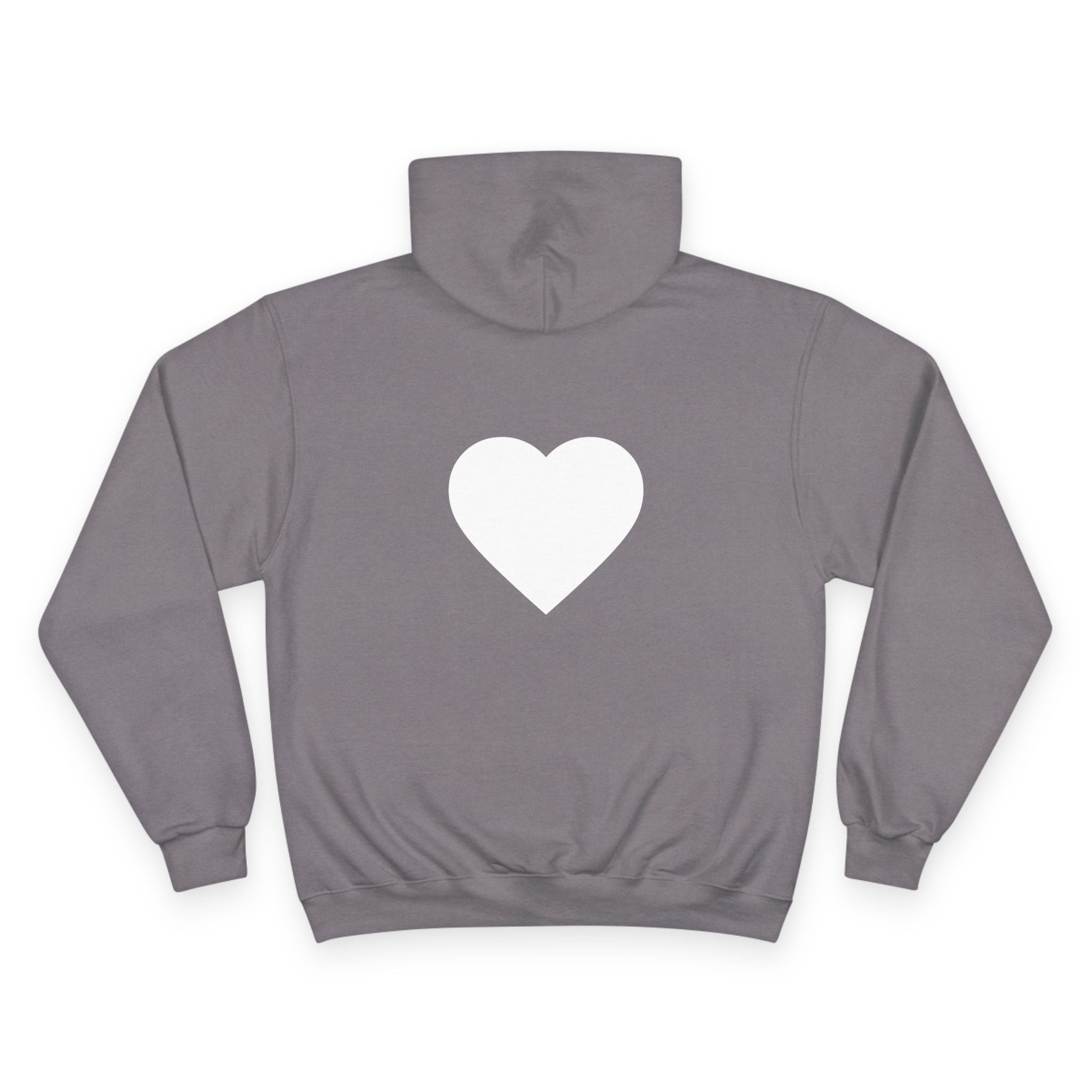 Champion Hoodie — 'Joy in the Chaos' Minimal Heart Graphic Hoodie