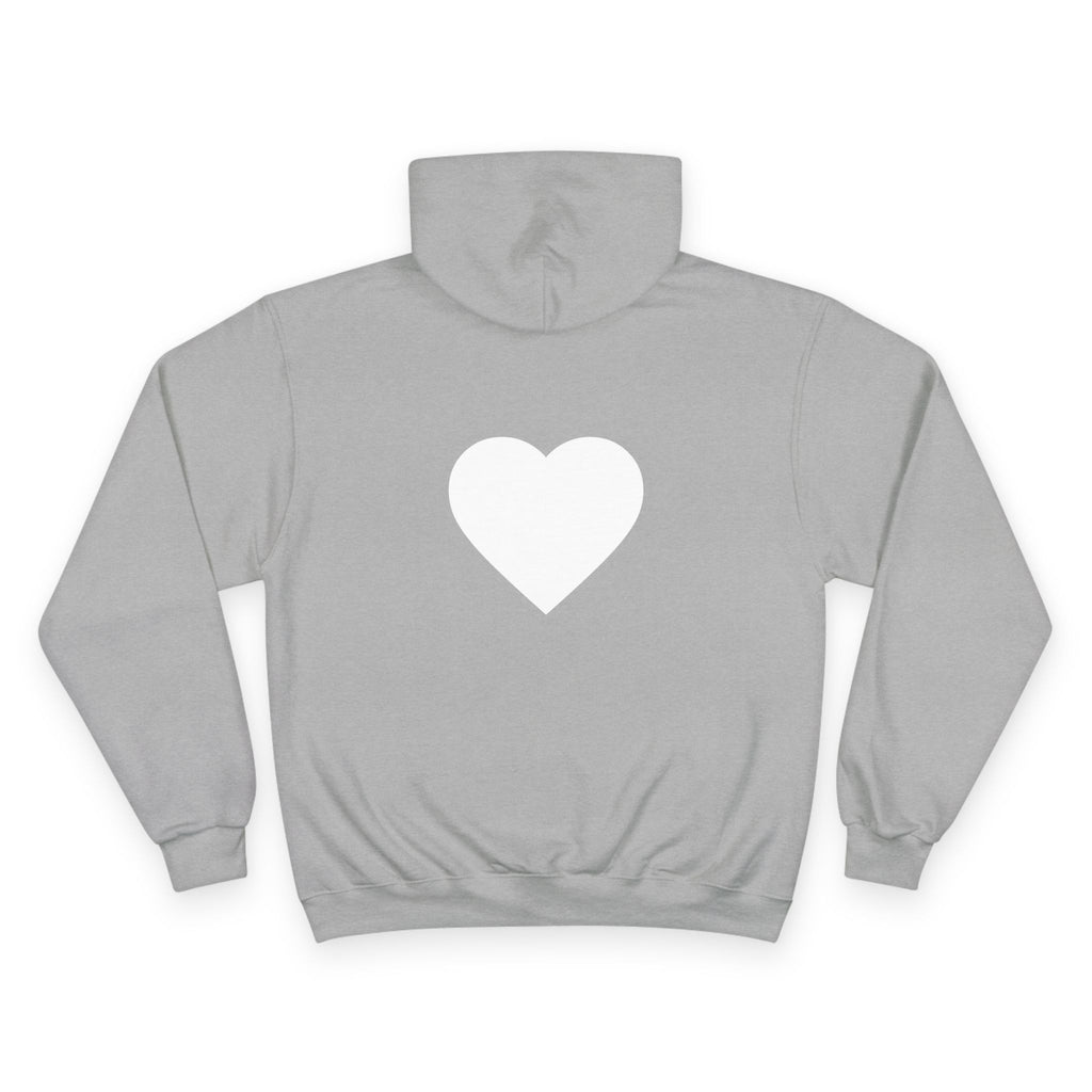 Champion Hoodie — 'Joy in the Chaos' Minimal Heart Graphic Hoodie
