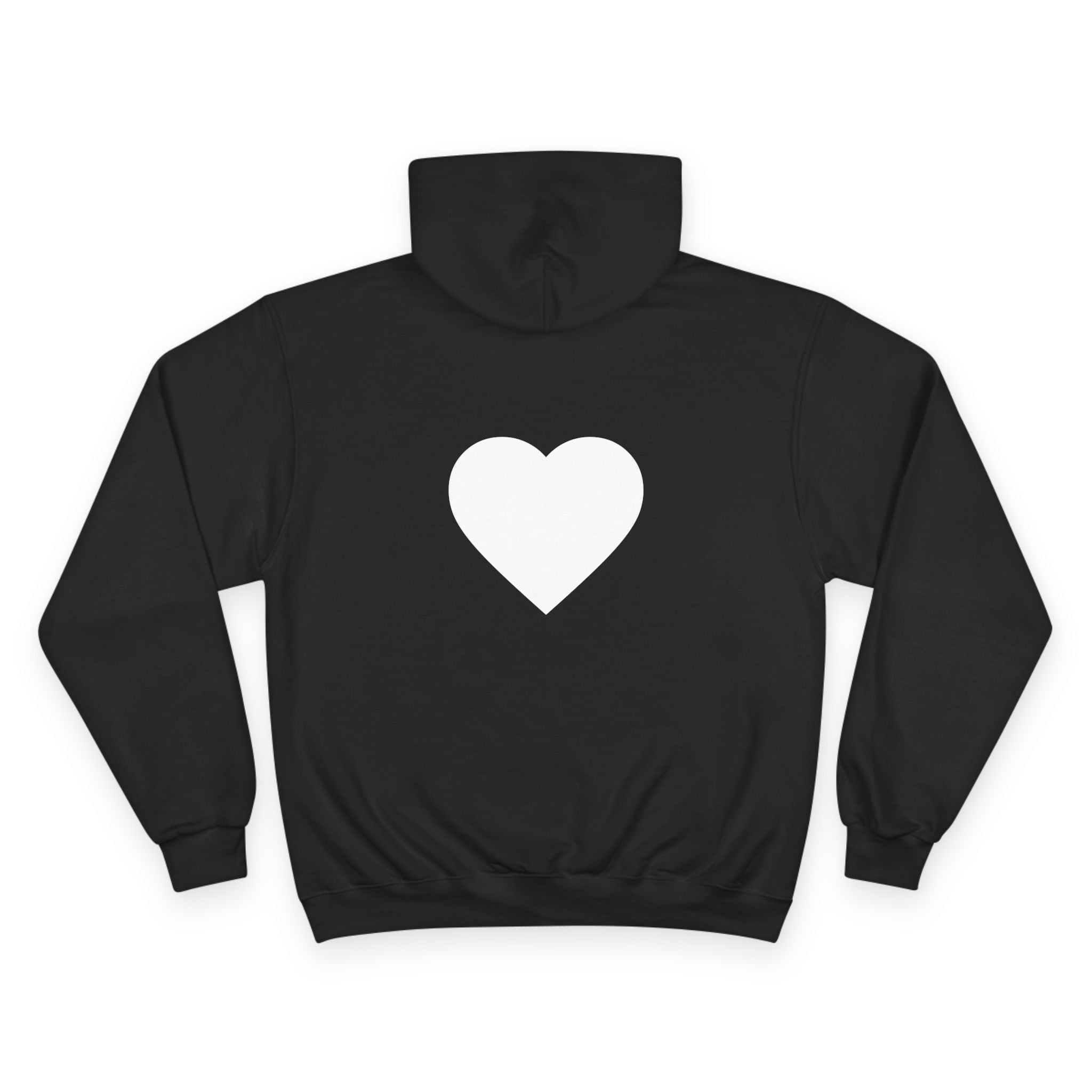 Champion Hoodie — 'Joy in the Chaos' Minimal Heart Graphic Hoodie